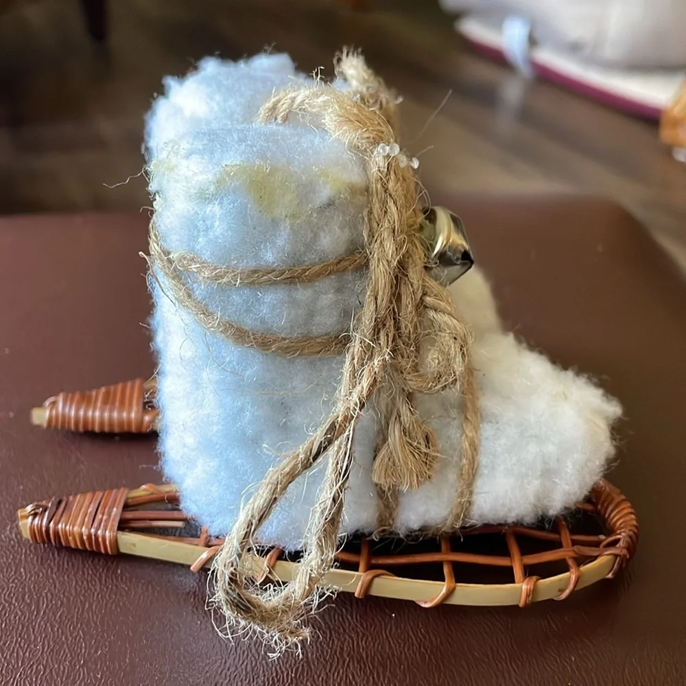 Holiday Lane Fleece Snowshoe Boots Ornament